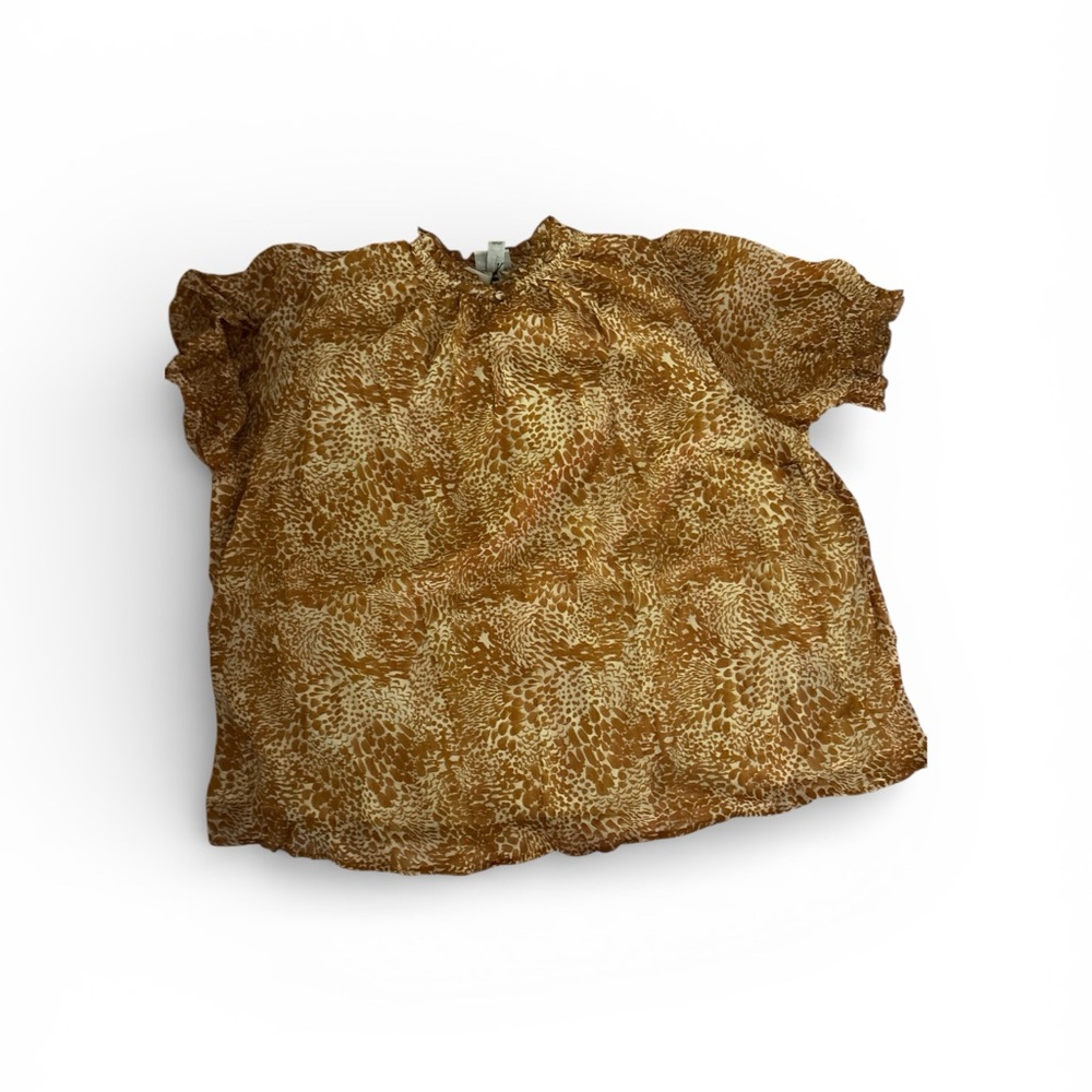 Ava & Viv Women’s Brown Patterned Blouse NWT